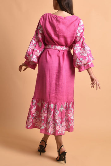 Embroidery Linen Dress