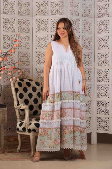 Dress with Vintage Style Laces