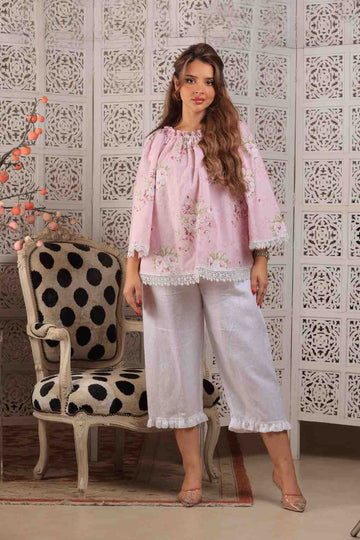 Floral Top and Pants Set