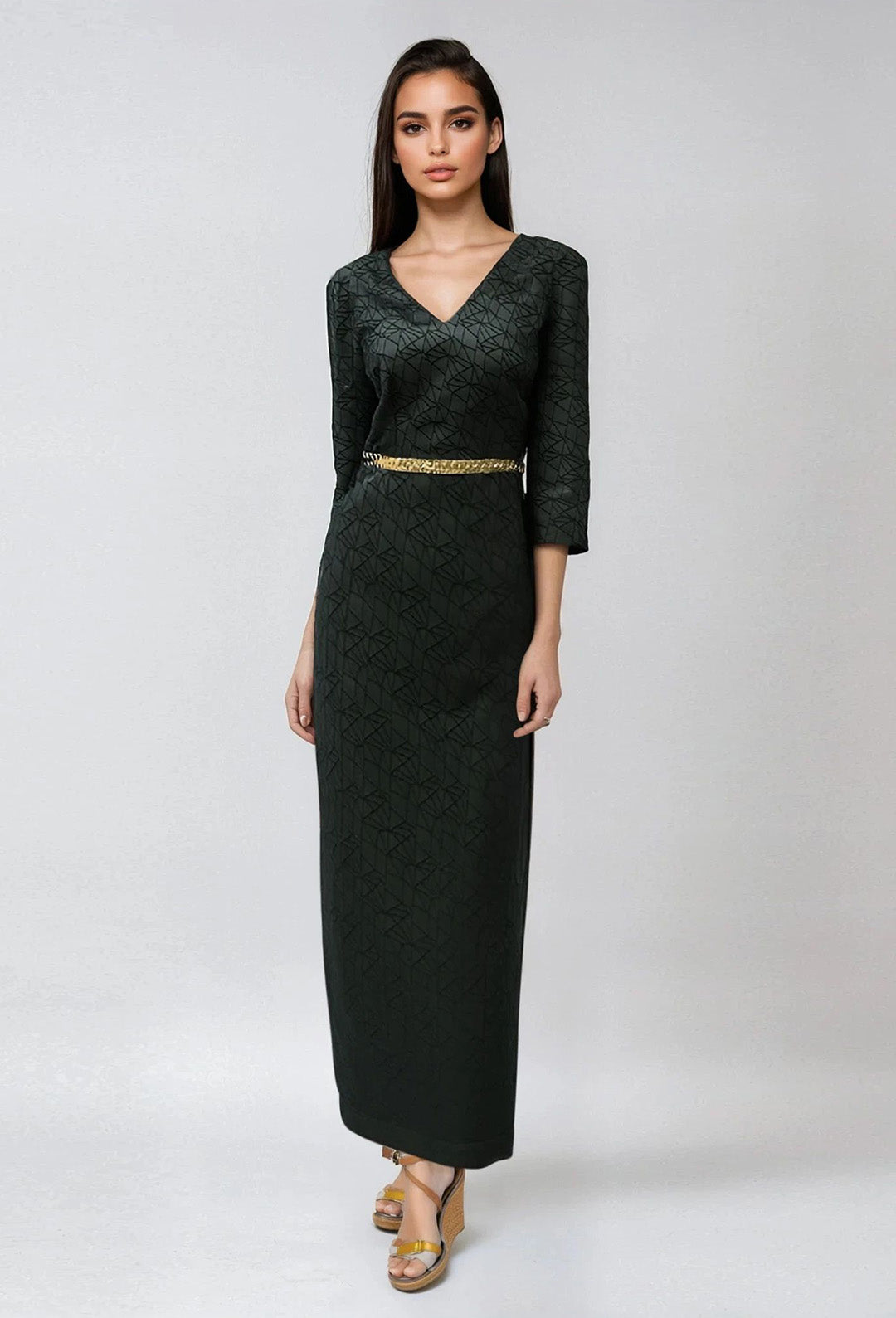 HALF PATTERNED DRESS