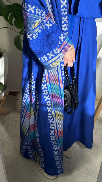 CREPE WITH LINEN ABAYA