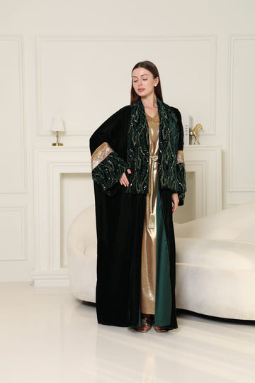 ELEGANT VELVET ABAYA
